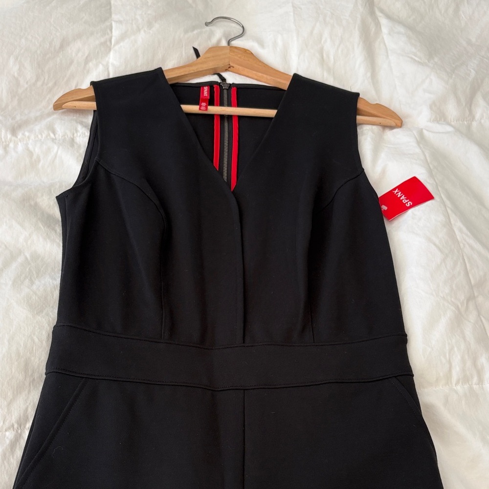 SPANX Elegant Black V-Neck Jumpsuit